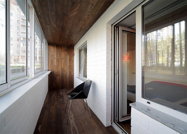 Утепление и отделка лоджии ламинатом в Истре